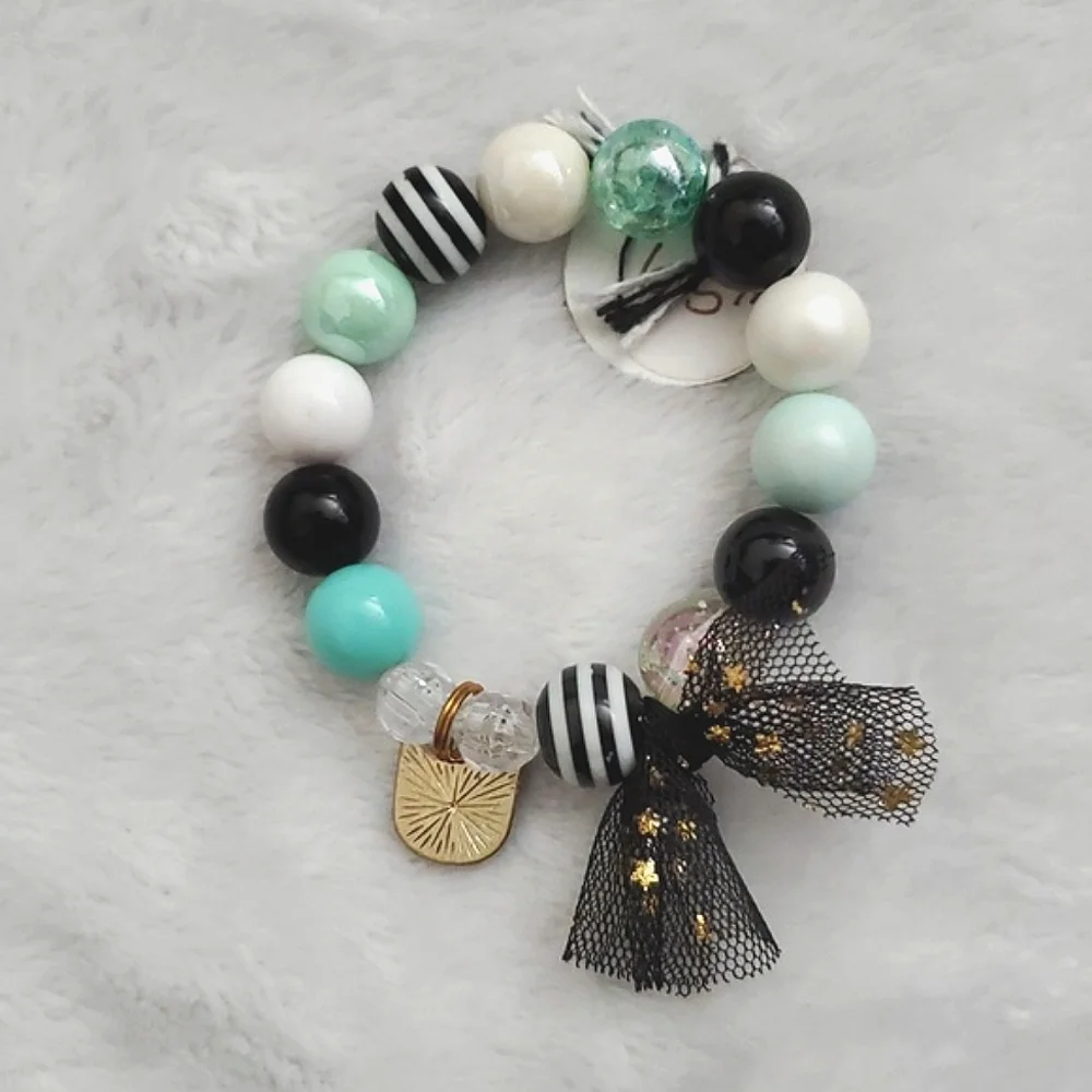 NWT Halloween Cat Charm Bracelet Size Big Kid 6.5